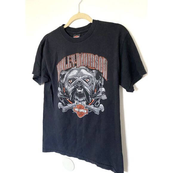 Harley Davidson Black Cancun Mexico Lizzard Dog Short Sleeve Tee Shirt No Sz Tag - Picture 3 of 7